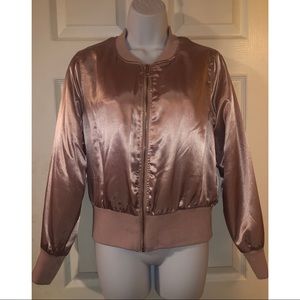 Charlotte Russe Pink Bomber Jacket